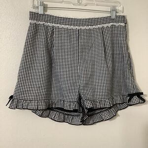 Dear My Love Houndstooth J Fashion Kawaii Coquette Lacey Culottes Shorts M/L